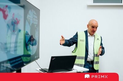 This week, the Primekss Concrete R&D Center (PBIC) welcomed representatives from the European Agency for Safety and Health at Work (EU-OSHA), the State Labour Inspectorate of Latvia (Valsts darba inspekcija), occupational safety professionals, and future construction specialists for a good practice exchange visit focused on "Promoting Mental Health in the Workplace."