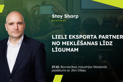 27. oktobrī, plkst. 16:30-20:30 tiekamies VERDĒ uz kārtējo Stay Sharp Business būvniecības industrijas tīklošanās pasākumu.