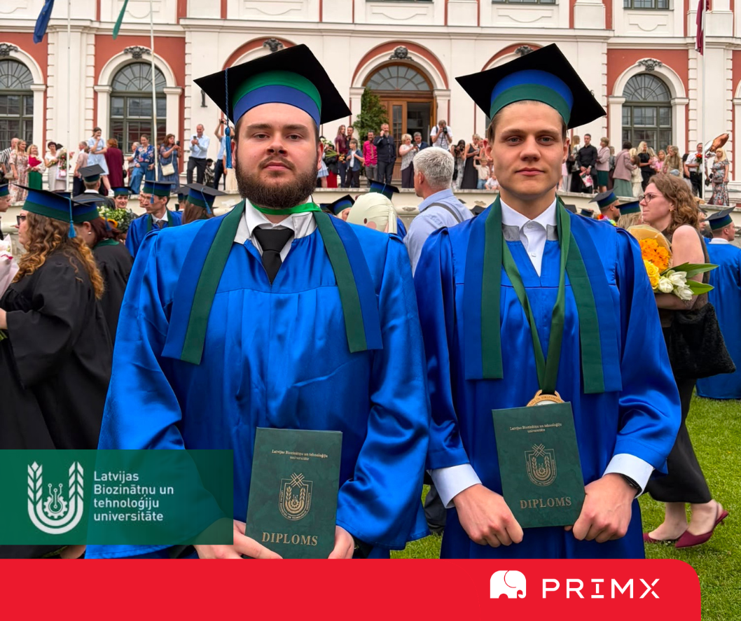 This June, Ričards Štrauss and Nauris Vītoliņš earned their professional Master’s degrees in Construction (Mg. sc. ing.) at Latvia University of Life Sciences and Technologies (LBTU), while Kristaps Bivbāns, Kristaps Citlavs, and Rihards Hāns graduated from Rīgas Tehniskā universitāte (Riga Technical University), RTU BMF/ RTU FCME with the same distinction.