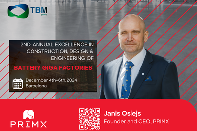 Join Us for the TBM Group’s Forum, 2nd Annual Excellence in Construction, Design & Engineering of Battery Gigafactories! December 4th–6th, 2024 Barcelona