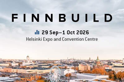 A warm welcome to meet us at FinnBuild, Finland's biggest construction industry event, at Helsinki Messukeskus, Tue–Thu 29 September – 1 October 2026. FinnBuild brings together construction and building services professionals, the latest solutions, and an inspiring, high-quality programme.